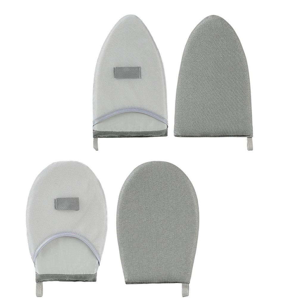 2-Pieces/set Mini Ironing Gloves Handheld Heat Resistant Ironing Pad Board Cover with Finger Loop for Easy Ironing