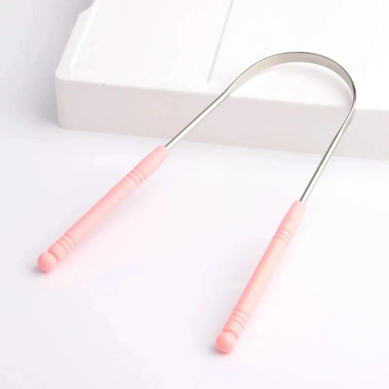 1Pc Stainless Steel Tongue Scraper Cleaner Fresh Breath Coated Tongue Toothbrush Oral Hygiene Care Tools