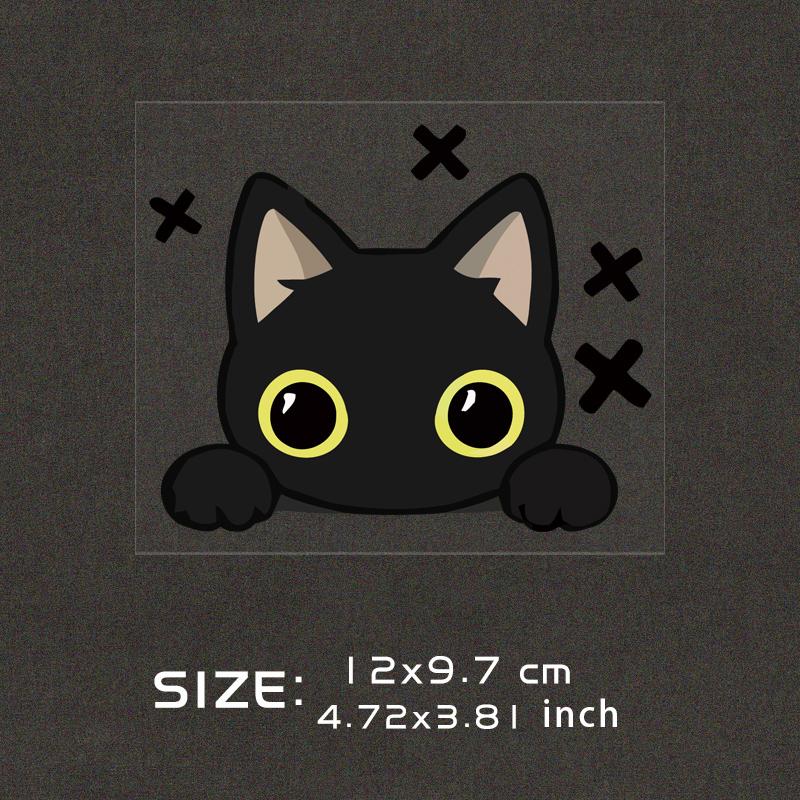 

Zhaogi cat car cute cat car stickers glass cover scratches stickers electric car cartoon body stickers decorative accessories A-260 B S 12x9.7CM