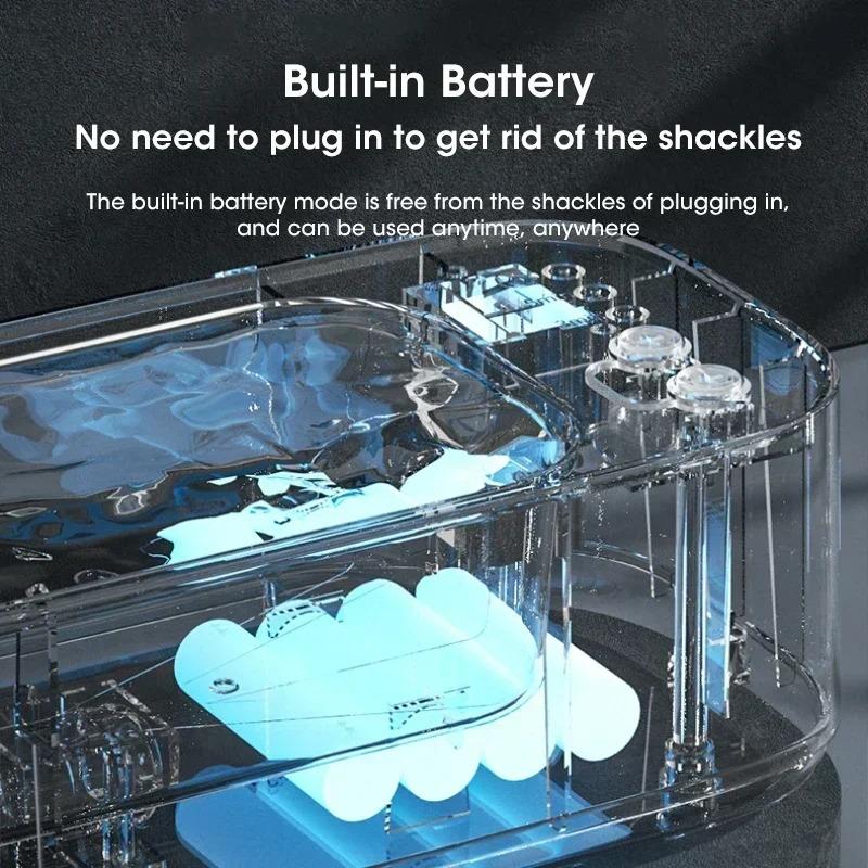 Portable Ultrasonic Cleaner Rechargeable 40KHz Deep Clean for Jewelry Eyeglasses Razors Braces Comb Makeup Brush Etc