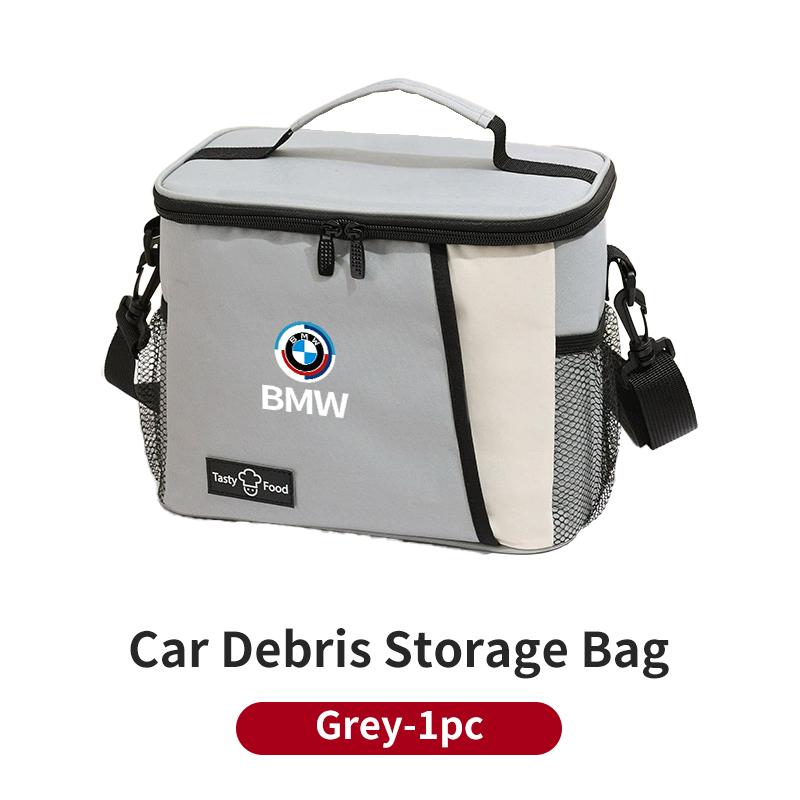 BXB1 2026 Car Sticker Car Logo Bento Box Organiser Single Shoulder Waterproof Lunch Storage Bag For BMW E46 E90 E60 F30 F10 E39 E36 F