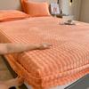 Thermal Velvet Bed Sheets Plush Fabric Mattress Cover For Winter Bed Cover Bed Bed Linen Set For Single Double King Queen Bed