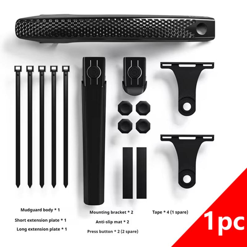 Bicycle Detachable Mudguard Bike Fender PP Soft Strong Mud Fender 700C Gravel Road Bike Protector for Bicycle Front Rear Wheel Black 1pc