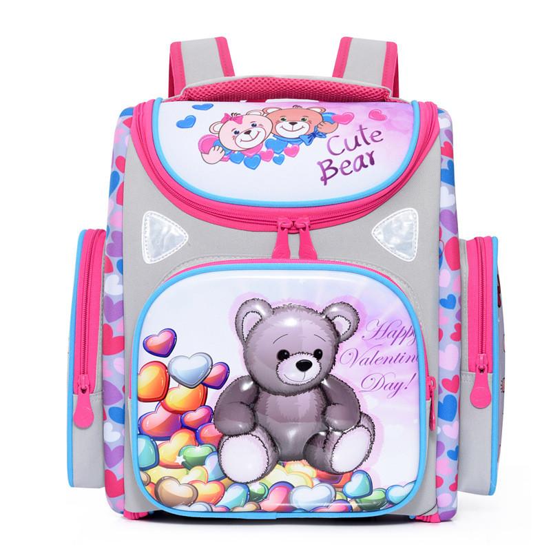 

2024 New Stylish Oxford Fabric Kids Backpack For 1st To 2nd Graders With Breathable Design RoseGray