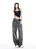 2025 American Retro Autumn Ripped Jeans for Men and Women - Trendy High-End Design with Reversible Wear.