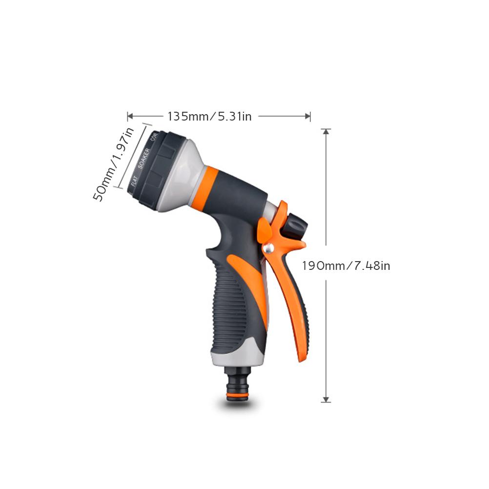 Pulverizator Duș de Mână pentru Furtun de Grădină 8 Modele de Irigare Reglabile Pulverizator de Mână de Înaltă Presiune