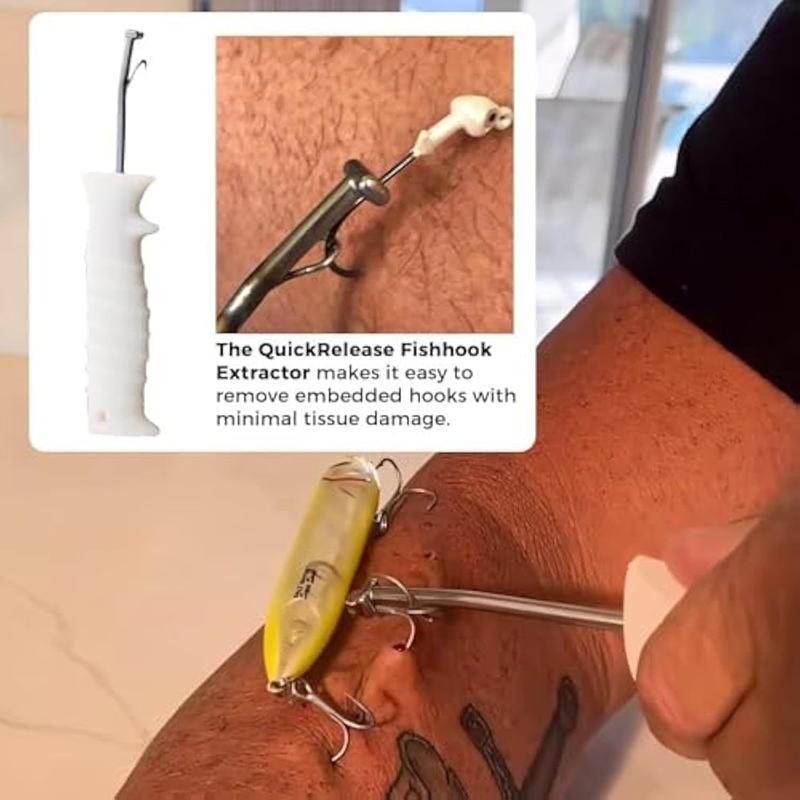 Fishing Hook Remover Tool Stainless Steel Quick Painless Extractor For Safe Removal 19Cm Angled Design Minimize Tissue Damage