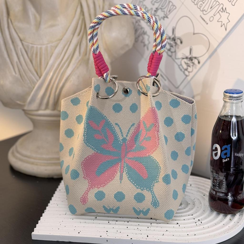 2025 Knitted Hollow-out Flower Handbag: Versatile, Large Capacity, Stylish Souvenir Gift