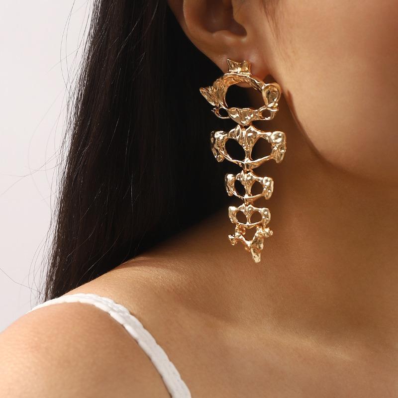 Retro Trend Übertriebener Persönlichkeitsdesign-Sinn Skelettform Gliedmaßen Vielseitige Alltags-Ohrringe