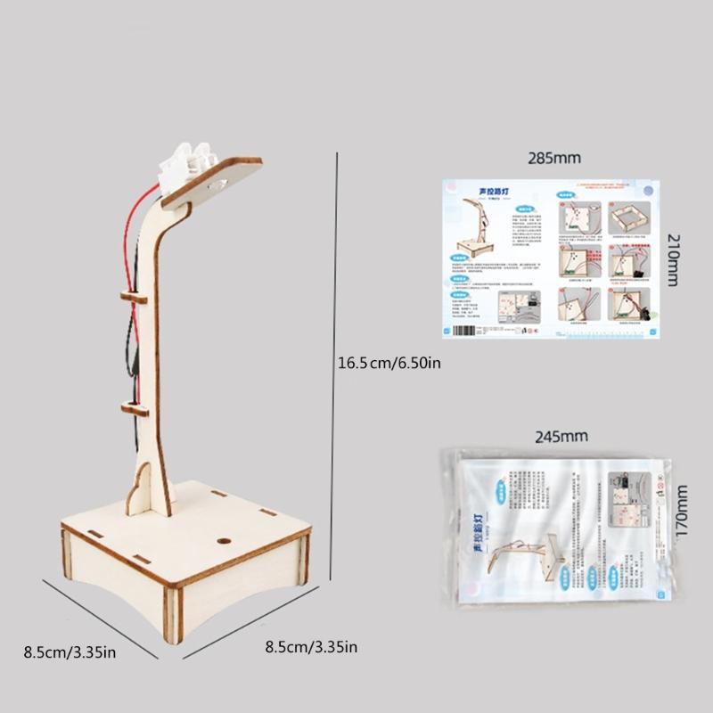 Hands On Physics Learning Set Wooden Assembly Voice Operated Desk Lamp For School And Home Encouraging Imagination