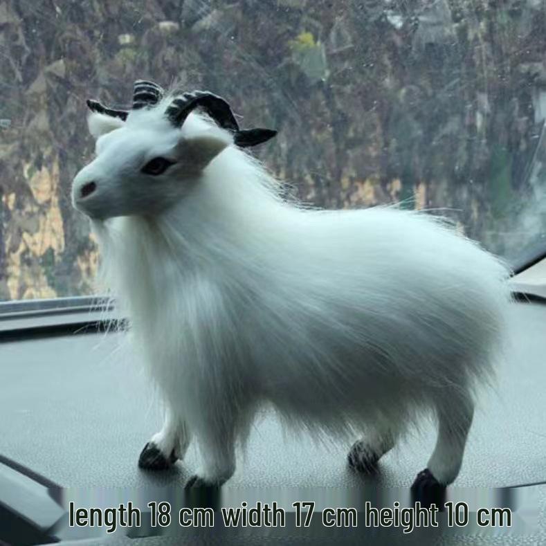 

Очаровательная игрушка-симулятор овцы и козы с длинной шерстью для украшения автомобиля или рабочего стола. белый