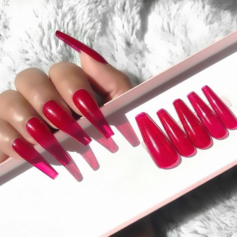 Buy 100pcs Box False Coffin Nails Ballerina Long Clear Natural Fake Nails Art Tips Flat Shape Full Cover Manicure False Nails At Affordable Prices Free Shipping Real Reviews With Photos Joom