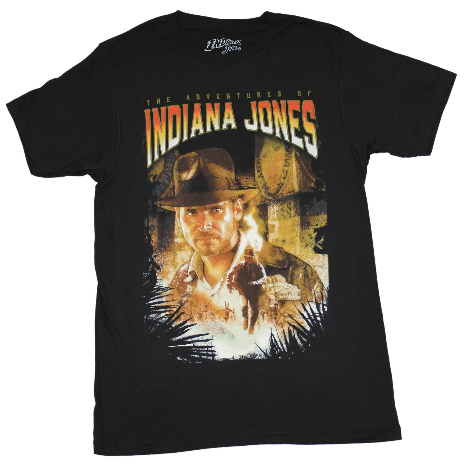 Indiana Jones New Adult T-Shirt - The Adventures Photo Collage XL