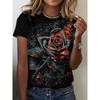 3D Printed Fashion Women's T-shirt Summer Breathable Casual Versatile