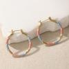 Vintage Court Style Big Circle Hoop Earrings Women's Luxury Earbuckle Elegant Senior Sense Jewelry Accessories Fit Banquet Gifts