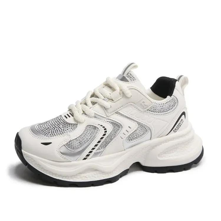 

Мода 2024 года. Внутреннее увеличение. Маленькие белые туфли. Женские летние кожаные модные кроссовки. Женские туфли на толстой подошве. Туфли на платформе. 35 чёрный