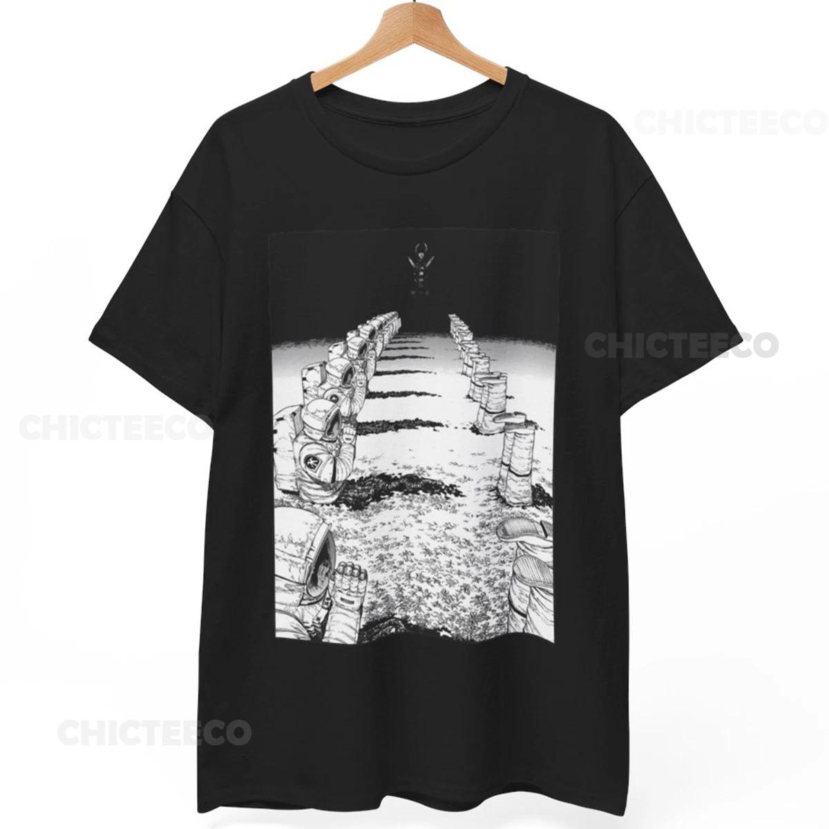 Dark Manga Praying Astronauts T-Shirt Gothic Anime Spooky Unisex Tee 3XL