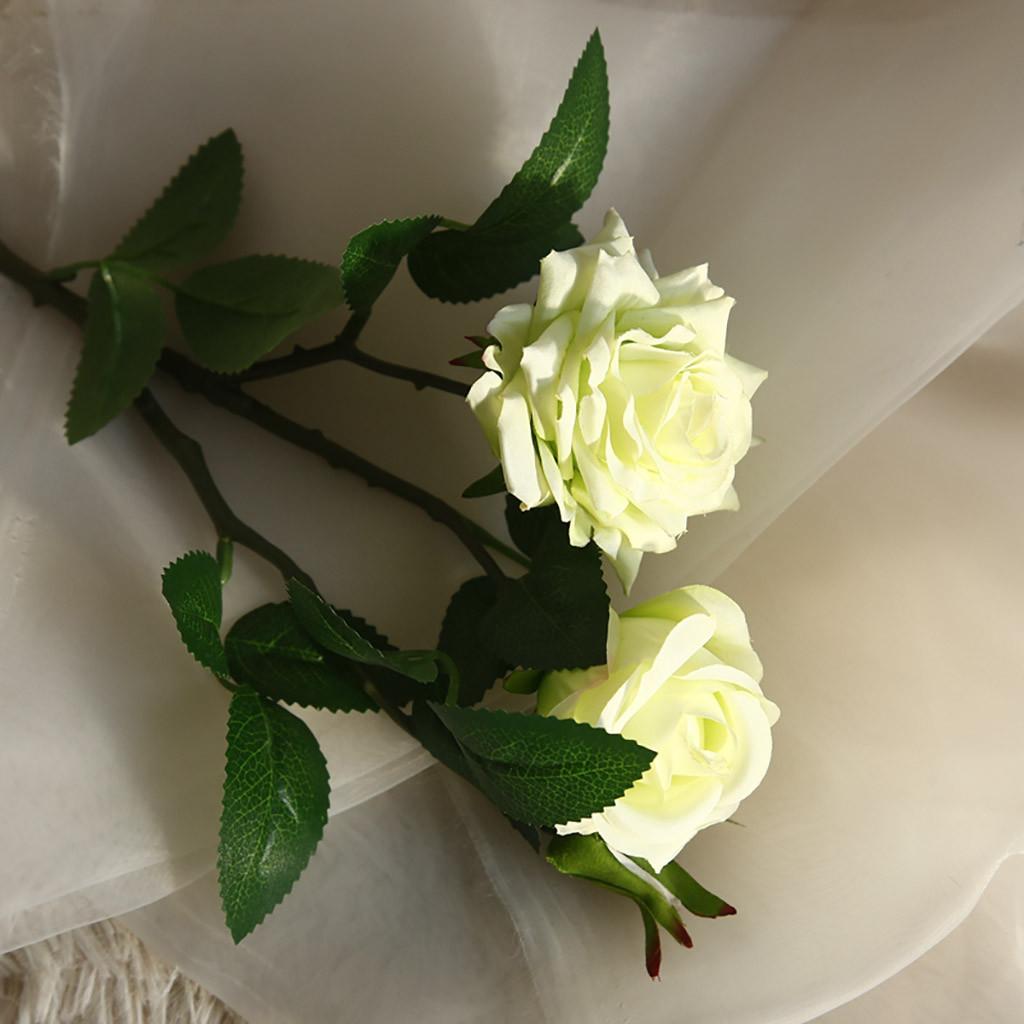 Multicolor Artificial Fake Plastic Rose Plant Flowers Home Garden Wedding Decor