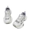 Silver platform versatile breathable mesh shoes summer 2025 new small inner height increase women's shoes soft sole sports shoes