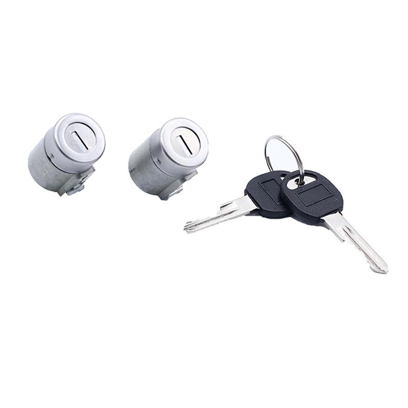 2Pcs Car Door Lock Cylinders with Keys for Chevrolet C1500 C2500 C3500 K1500 K2500 K3500 GMC Yukon Exterior Parts