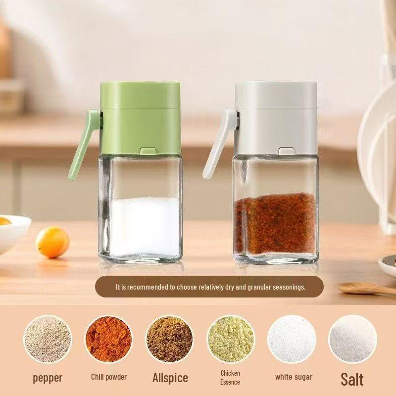 Ru Han Transparent Glass Spice Jar Set