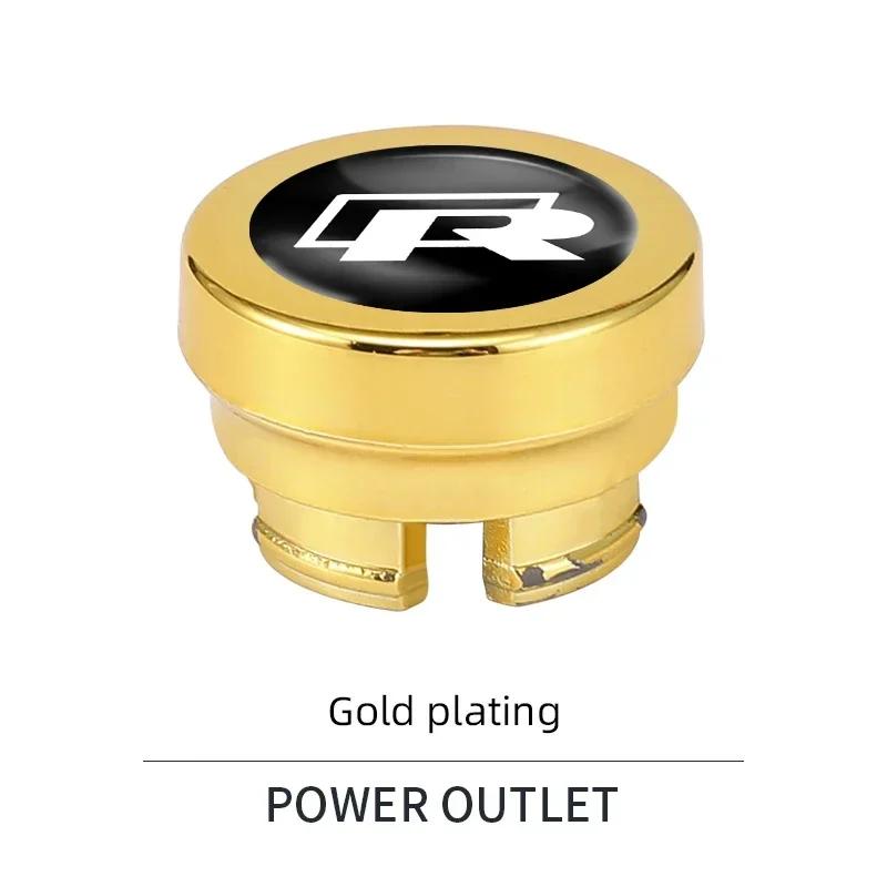 Car Cigarette Lighter Dust Cover Dustproof Decoration Cap For Volkswagen VW Golf R Polo Tiguan Passat B6 Rline Touran CADDY GTI