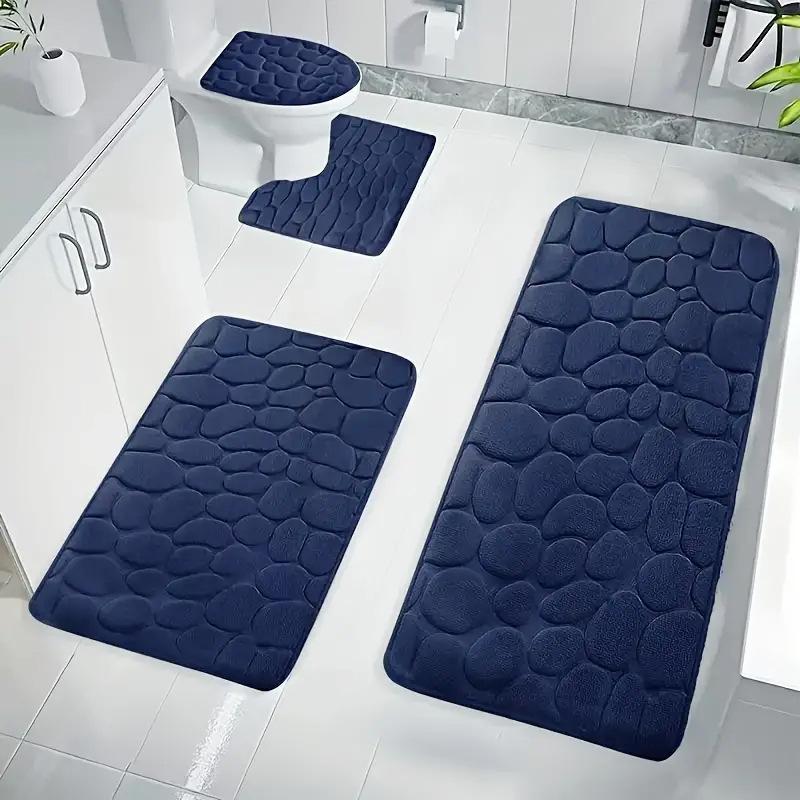 1-4 PCS Memory Foam Bathroom Mat Set - Ultra Absorbent, Non-Slip, Soft & Comfortable for Shower and Laundry Room Perfect for Home Decor