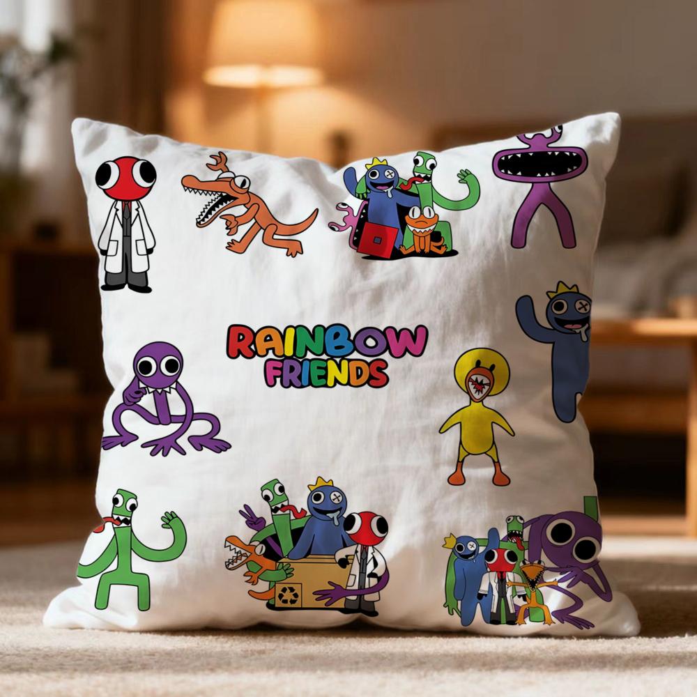 

Popular RRainbow Friendses Cushion Cover Soft Washable Pillow Case Multi-Scene for Couch Bed Travel Office Use 30cmx30cm