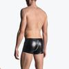 Men Panties Solid Color U Convex Open Crotch Zipper Underwear Faux Leather Good Stretch Briefs Underpants for Living Room