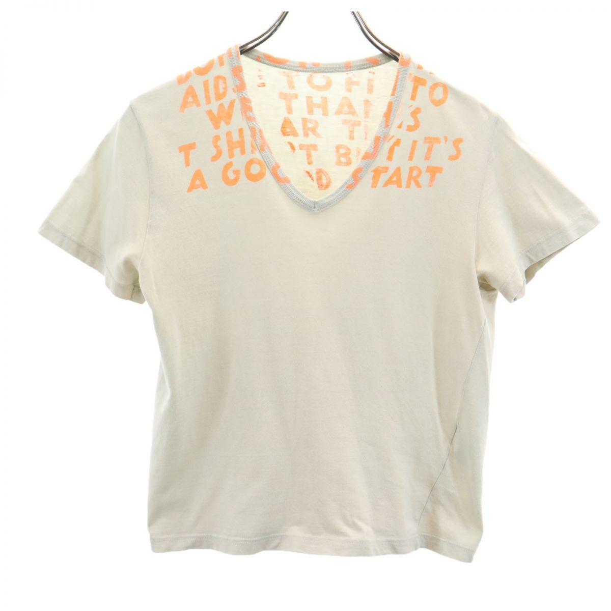 

MARTIN MARGIELA Made in Italy Kokonoe period AIDS T Print Short sleeve V neck T-shirt Men s Used