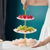 European-style Three-layer Candy Tray Fruit Tray Durable Parties Table Snack Tray Clear Cake Stand Refreshment Tray Plateau