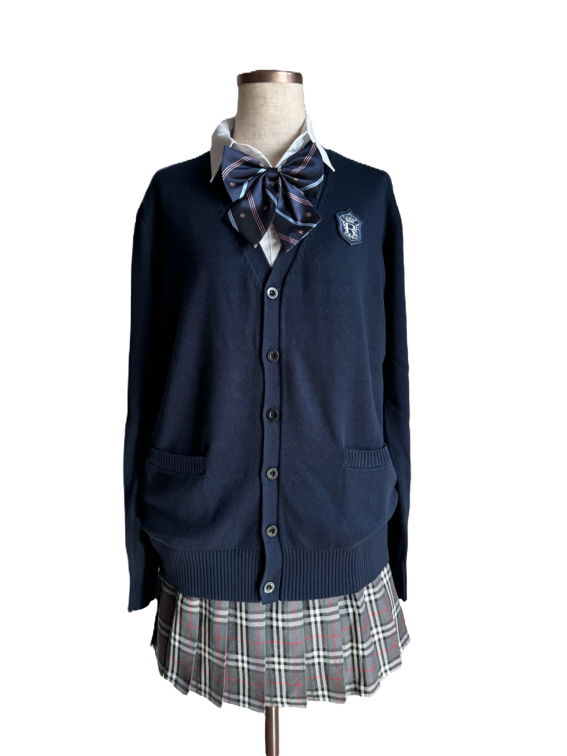 

СЛАДКАЯ РОЗА Реалистичный Косплей Школьницы Старших Классов Костюм Школьный Вязаный с Длинным Рукавом, Униформа, Наряд, (М, ВМС)