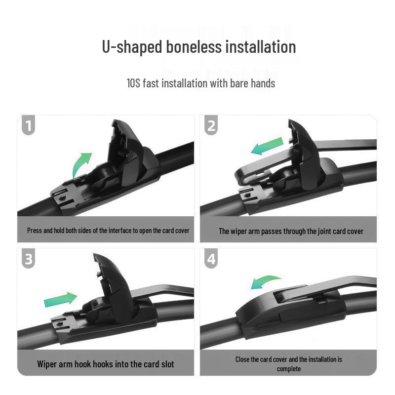 Wuling Xingguang Frameless Silent Front Wiper Blade Rubber Strip for 23-24 Models