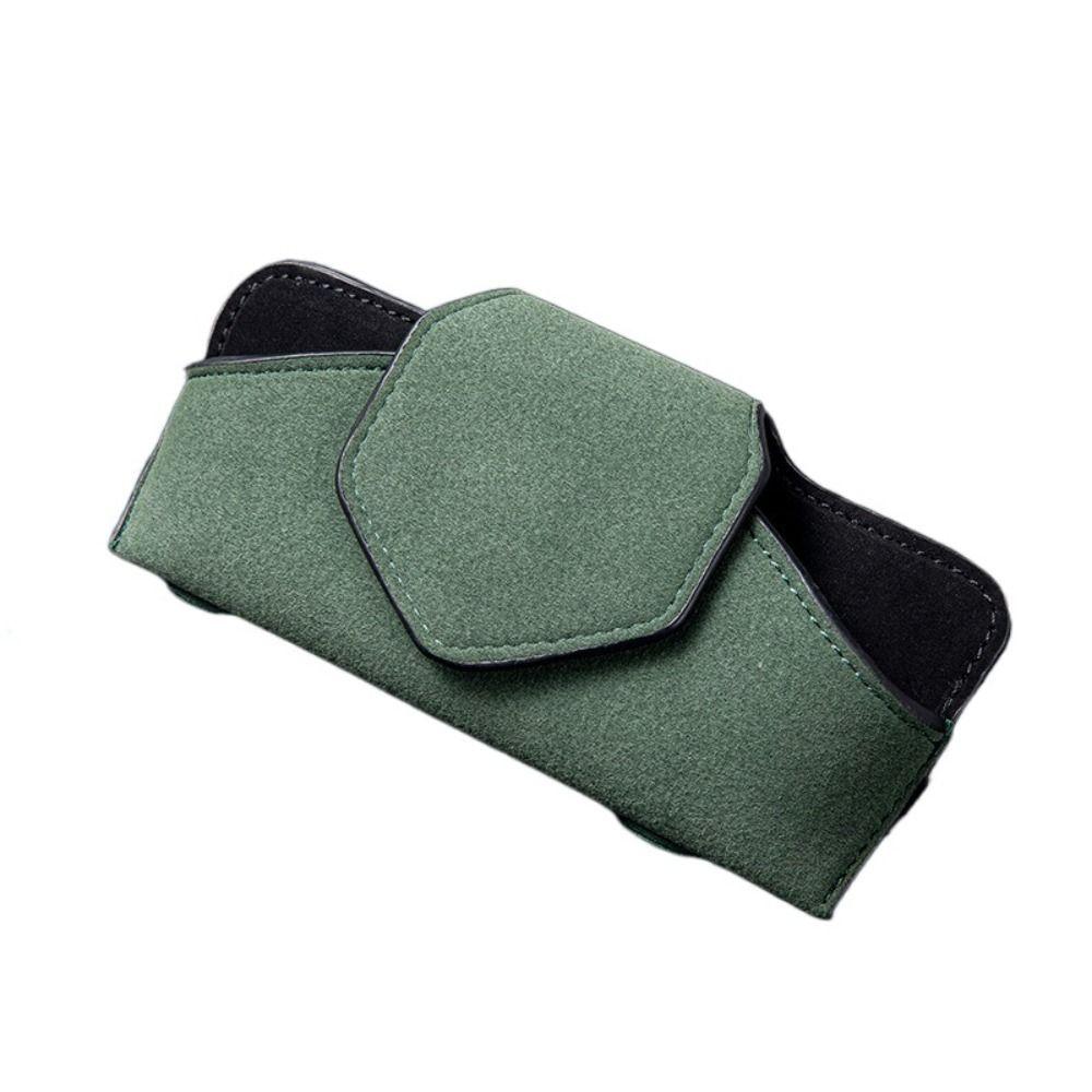 

Back Splint Car Glasses Holder Suede Microfiber Auto Sun Visor Clip Car Accessories Univerasl зелений