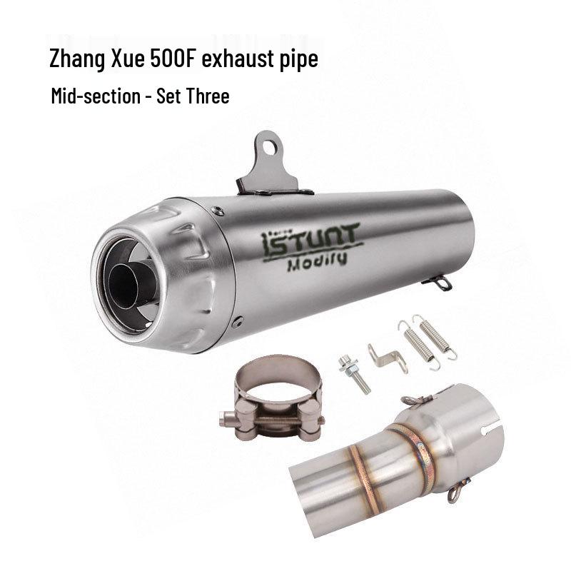 Zhangxue 500F Motorcycle Retro Mid-Pipe Tailpipe