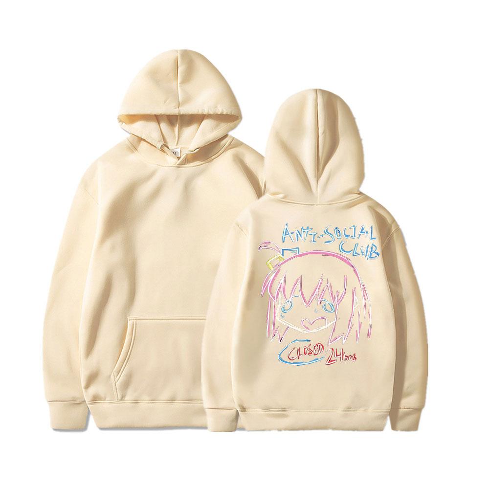 The Rock Printing Gotoh Hitori Hoodies Men Women Casual Personality Long Sleeve Cartoon Hoodies
