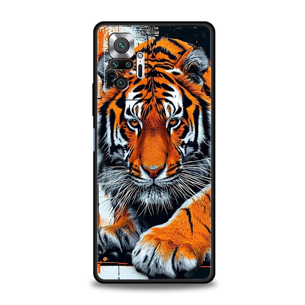 

Phone Case Cover for Redmi 14C 10C Note 15 14 13 12 10 11 Pro Plus K40 5G Soft TPU Shockproof Fundas Shell Cartoon Tiger Pattern Redmi 13C