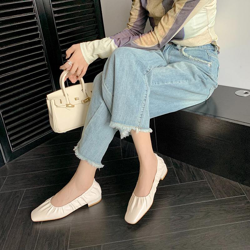 Soft! Huge Easy To Wear~ Huge Comfortable~ Folded Lambskin Single Shoes 2025 One-pedal Doudou Shoes Women's Comfort