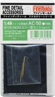 Fine Mold Uçak Aksesuarları Pitot Tüpü Seti 3 Adet Plastik Model Parçaları AC50 1/48 Bf109/Me262