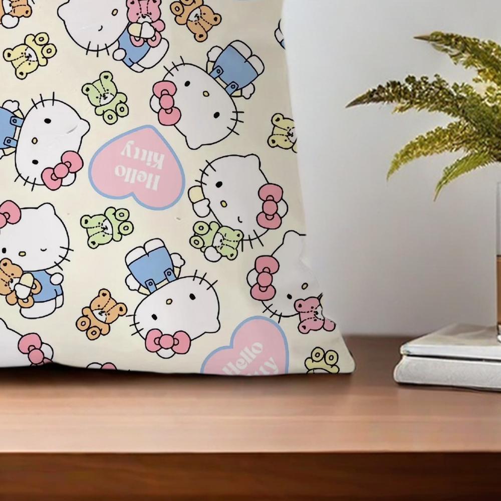 Hello K-Kittys Cute Cushion Cover For Pillow Printing Sofa Decoration Home Car Room Coffee Shop Office Nordic Simplicity
