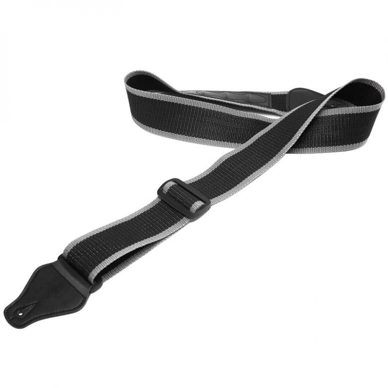 Adjustable Black Pure Colour Guitar Strap with Plectrums Pockets for Acoustic Electric Bass Guitar