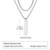 Vnox Gestapelde 2-delige Heren Kettingen, Geometrische Staaf Hanger met Doosketting Cubaanse Ketting Touwketting Kettingen, Klassieke Choker