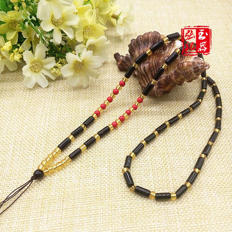 Hand-Woven Jade Pendant Necklace with Exquisite Ethnic Bead Detailing