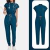 Ladies' Comfortable And Casual Solid Color Short Sleeved Pants Protective Suit Set