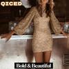 Women's Fashion Summer Spring Solid Color Print O-Neck Long Sleeve Casual Dresses
