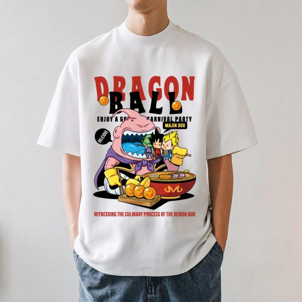 

2026 New Dragon Ball Majin Bu Japanese Style Classic Print T-shirt Short Sleeve T-shirt Men s and Women s T-shirt Men s Tops S разноцветный