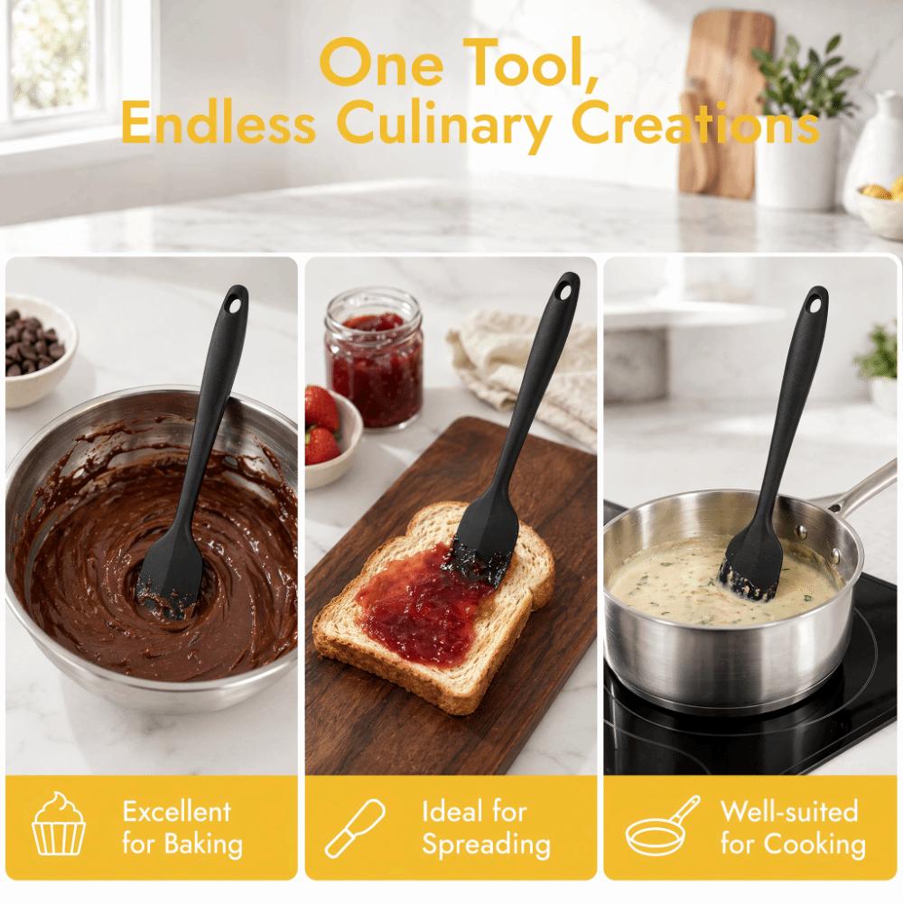 Heat Resistant Cold Resistant Silicone Kitchen Spatula Baking Scraper Home Restaurant Hotel
