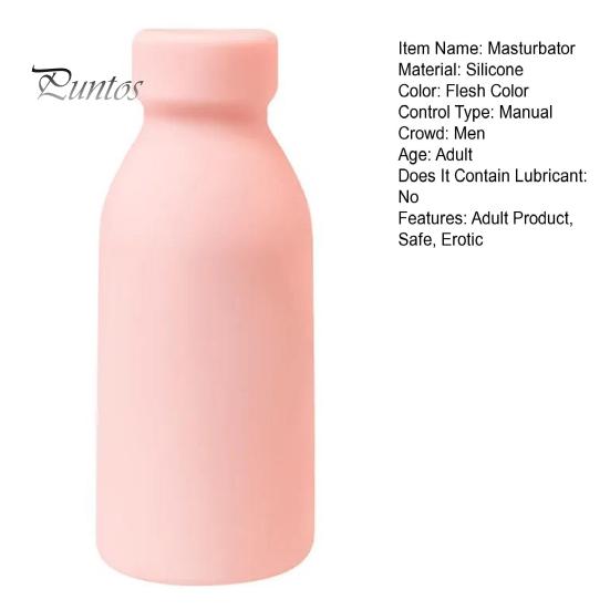 Male Masturbation Cup Silicone Adult Product Safe Erotic 3D Bottle Shape Sex Toy Masturbator for Men