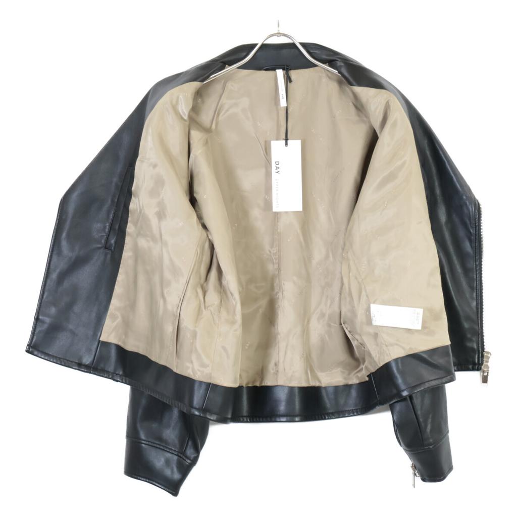 upper hights 870D00902BLK 24Stainless Steel Black Fake Leather THE RIDERS SHORT Double Rider's Jacket Jacket 1 blackUsed