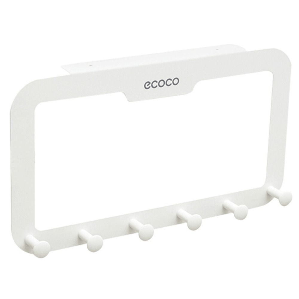 

No Trace Hooks Over The Door Punch Free Coat Hat Towel Hanger New Door Back Hooks білий